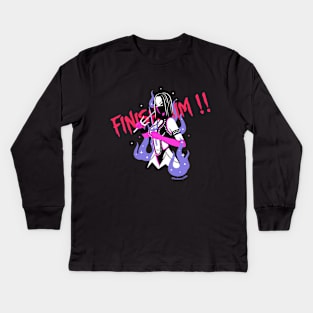 Finish Him! Kids Long Sleeve T-Shirt